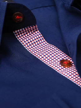 blue button down collar formal shirt